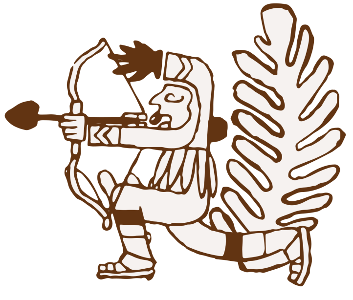 Ek Chuah figure with a bow and arrow